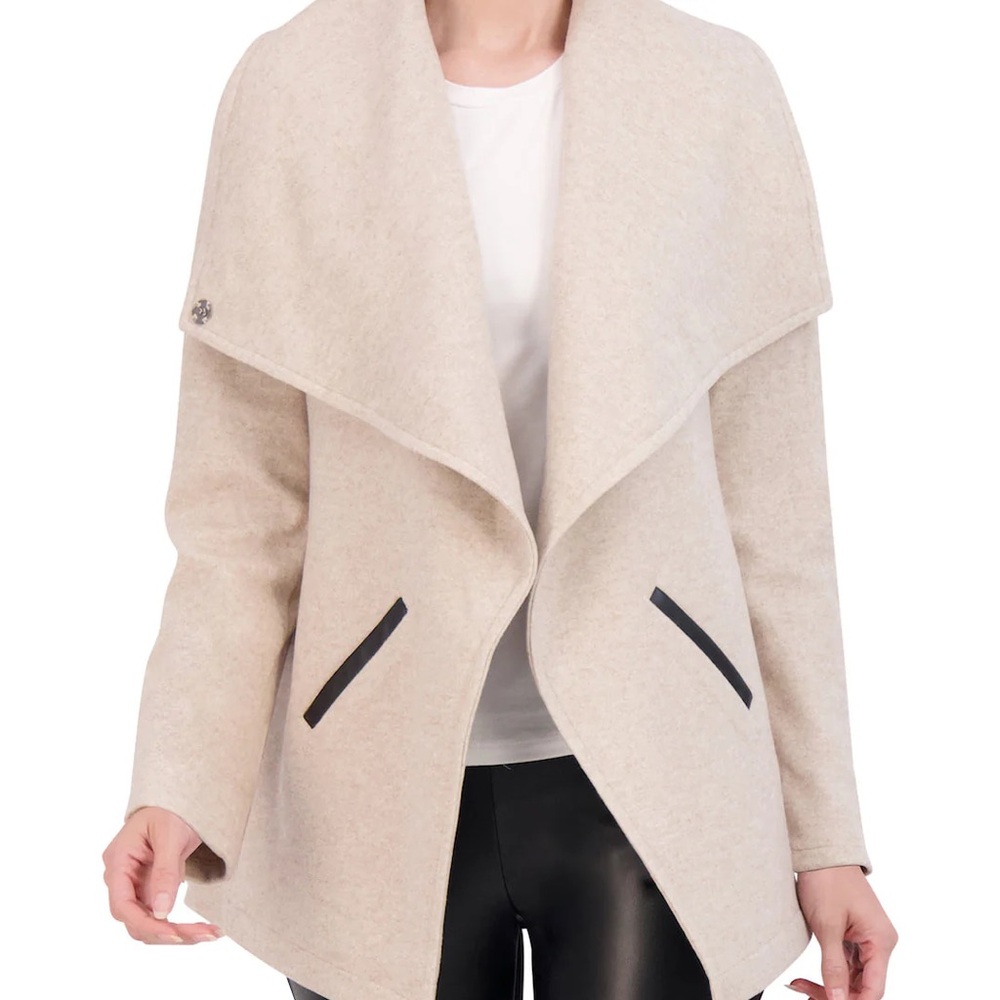 Ookie & Lala Beige Coat with Black Accents